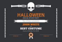 Printable Costume Contest Certificate Template Doc Sample