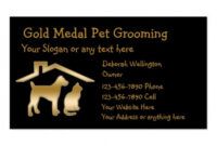 Printable Dog Grooming Business Card Templates Doc Example