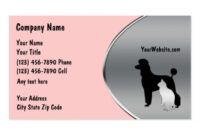 Printable Dog Grooming Business Card Templates Word