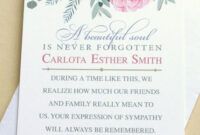 Printable Funeral Thank You Card Messages Pdf Sample