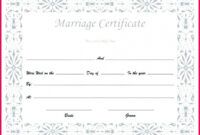 Printable Marriage Covenant Certificate Template