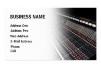 Printable Music Production Business Card Word