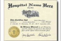 Printable Puppy Birth Certificate Template Word