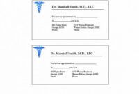 Professional Appointment Reminder Business Card Template Doc Sample
