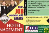Professional Hotel Management Certificate Courses Word