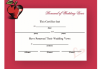 Professional Marriage Covenant Certificate Template