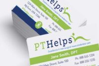 Professional Physical Therapy Business Card Designs Doc