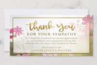 Professional Sympathy Card Messages Thank You Notes Pdf Example