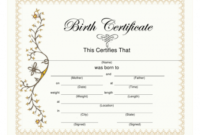 Puppy Birth Certificate Template Excel Example