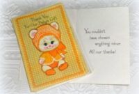 Thank You Card For Baby Gift  Sample