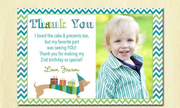 Best 1St Birthday Thank You Card Wording