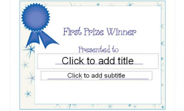 Best 2Nd Place Certificate Template Word Example