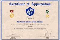 Best Army Certificate Of Achievement Template Doc