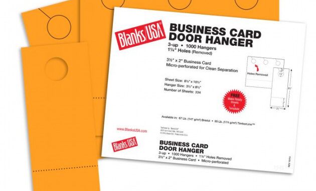 Best Door Hanger Business Card Doc Example