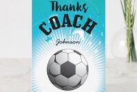 Best Soccer Coach Thank You Card