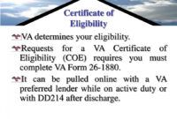 Best Va Home Loan Certificate Of Eligibility Form Doc Sample