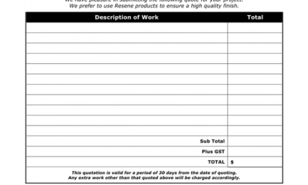 Best Vacation Rental Pricing Quotation Template Excel Sample