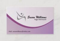 Best Yoga Business Card Ideas Excel Sample