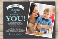 Costum 1St Birthday Thank You Card Wording Word Sample