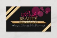 Costum Beauty Salon Business Card Design Word Sample