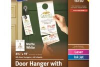 Costum Door Hanger Business Card Excel Sample