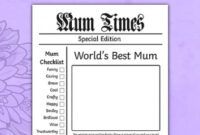 Costum Mothers Day Certificate Template  Sample