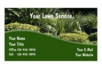 Editable Lawn Mowing Business Card Ideas Excel