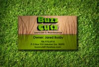 Editable Lawn Mowing Business Card Ideas Excel Sample