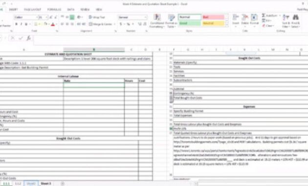 Editable Precast Concrete Quotation Template Excel Sample