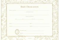 Free Baby Blessing Certificate Template Doc Example