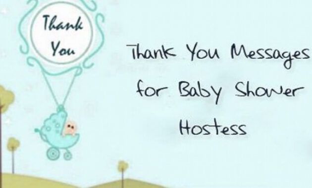 Free Baby Shower Hostess Thank You Card Wording