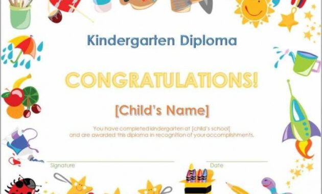 Free Sunday School Graduation Certificate Template Word Example