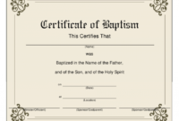 Godparents Certificate Template Word Sample