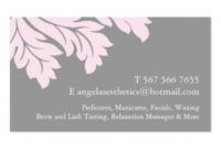 Printable Esthetician Business Card Ideas Doc