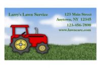 Printable Lawn Mowing Business Card Ideas Excel