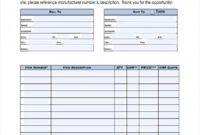 Printable Product Price Quotation Template Doc Sample