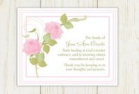 Printable Thank You Bereavement Card Wording  Example