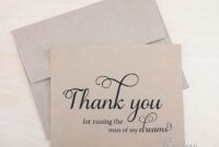 Printable Thank You Card For Mother In Law Excel