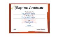 Professional Baby Blessing Certificate Template Excel Example