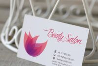 Professional Beauty Salon Business Card Design Doc Sample