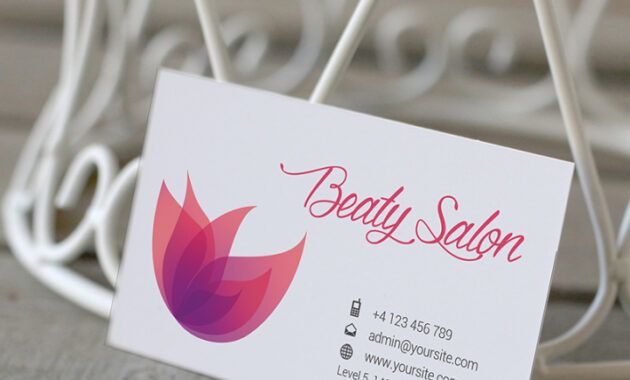 Professional Beauty Salon Business Card Design Doc Sample