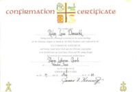 Professional Catholic Baptismal Certificate Template Word Sample