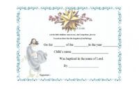 Professional Godparents Certificate Template Doc Sample