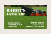 Professional Lawn Mowing Business Card Ideas Word Sample