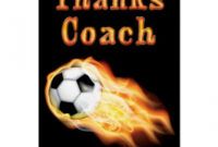 Professional Soccer Coach Thank You Card  Example