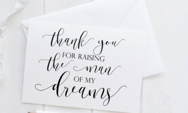 Professional Thank You Card For Mother In Law Excel Sample