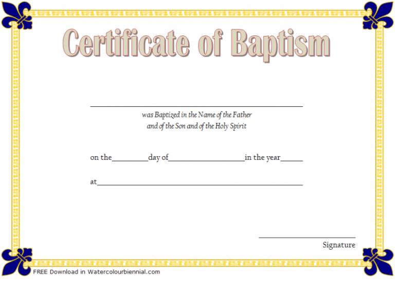 Roman Catholic Baptism Certificate Template PDF Sample | EmetOnlineBlog