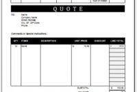 Vacation Rental Pricing Quotation Template Excel Example