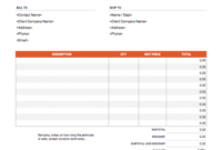 Auto Parts Quotation Template Excel Example