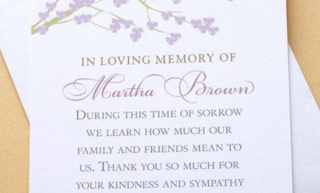 Best Thank You Card For Death In The Family Word Example